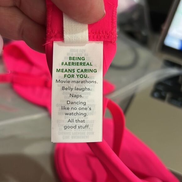Aerie Smoothez Neon Pink unlined mesh bra NWT s Full Coverage - Picture 15 of 16